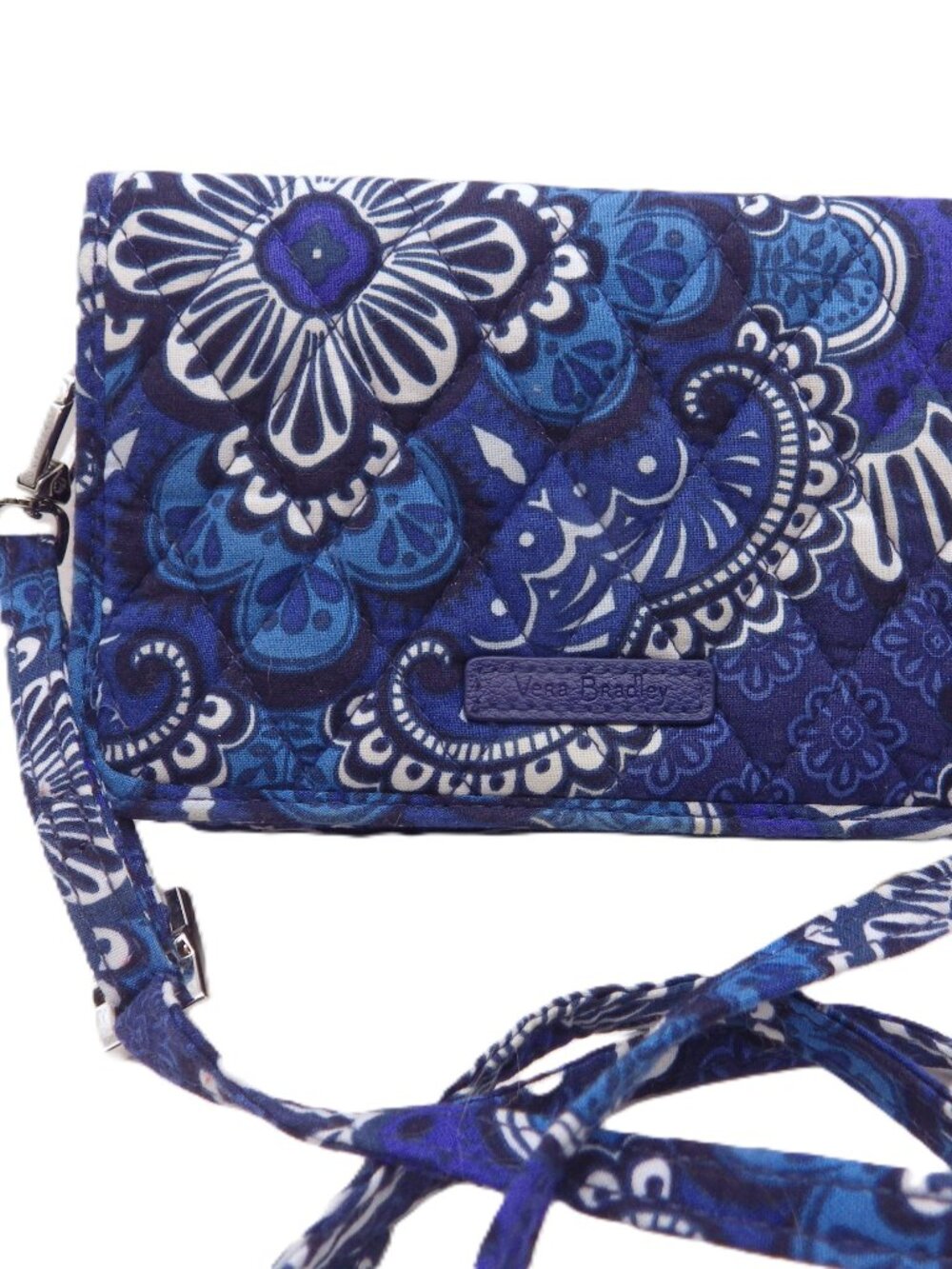 Blue Tapestry Vera Bradley RIFD 3-in-1 Crossbody/ Wallet/ Wristlet